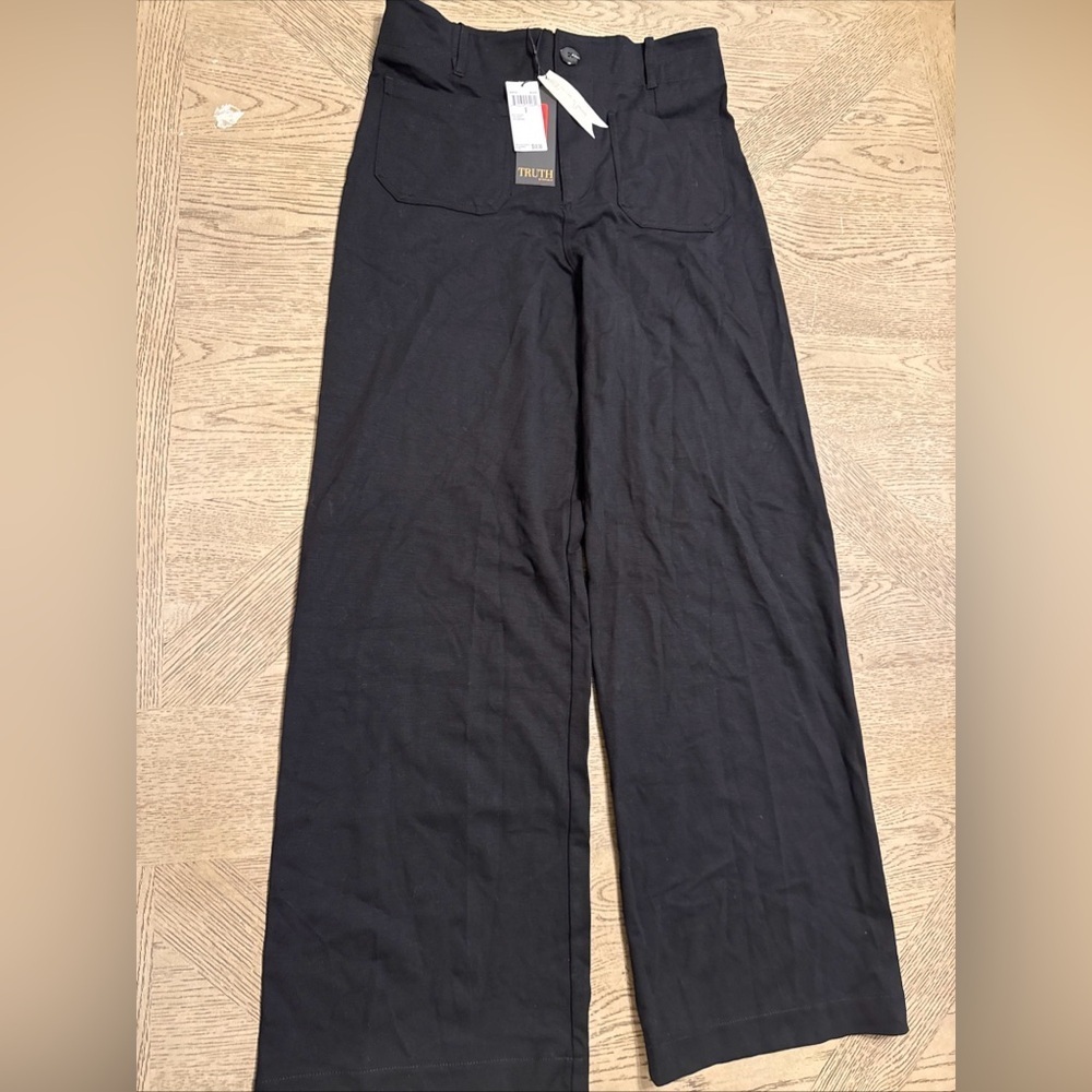 Truth by Republic Black Soft Wide Leg Silky Size 8